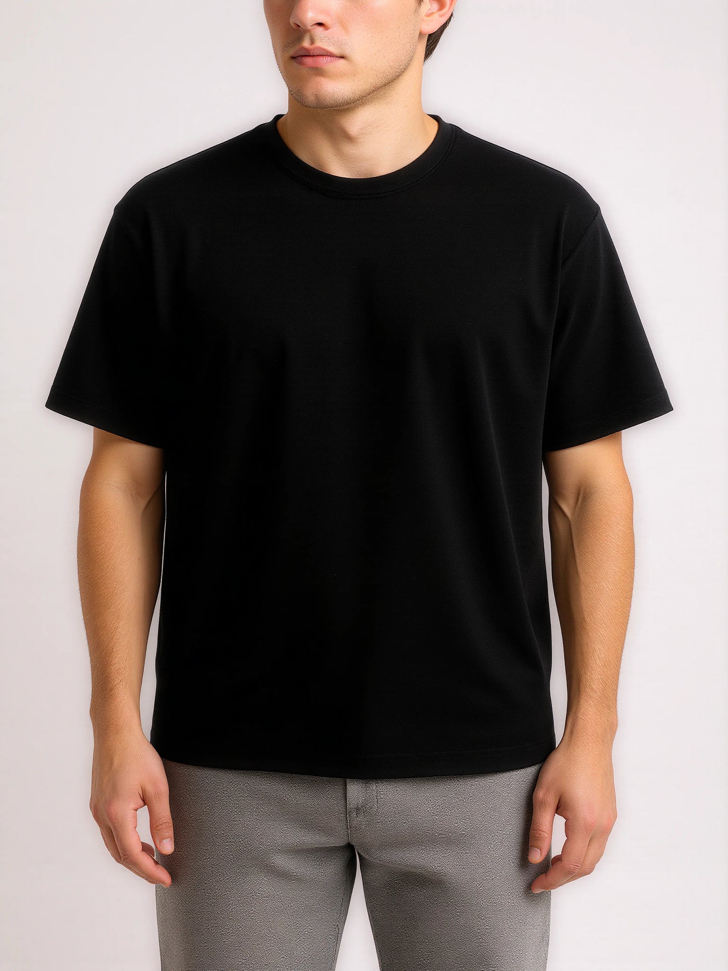 Oversized Egyptian Cotton T-Shirt – Black